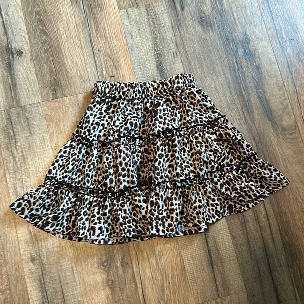 Leopard print girls skirt